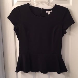 Black peplum top